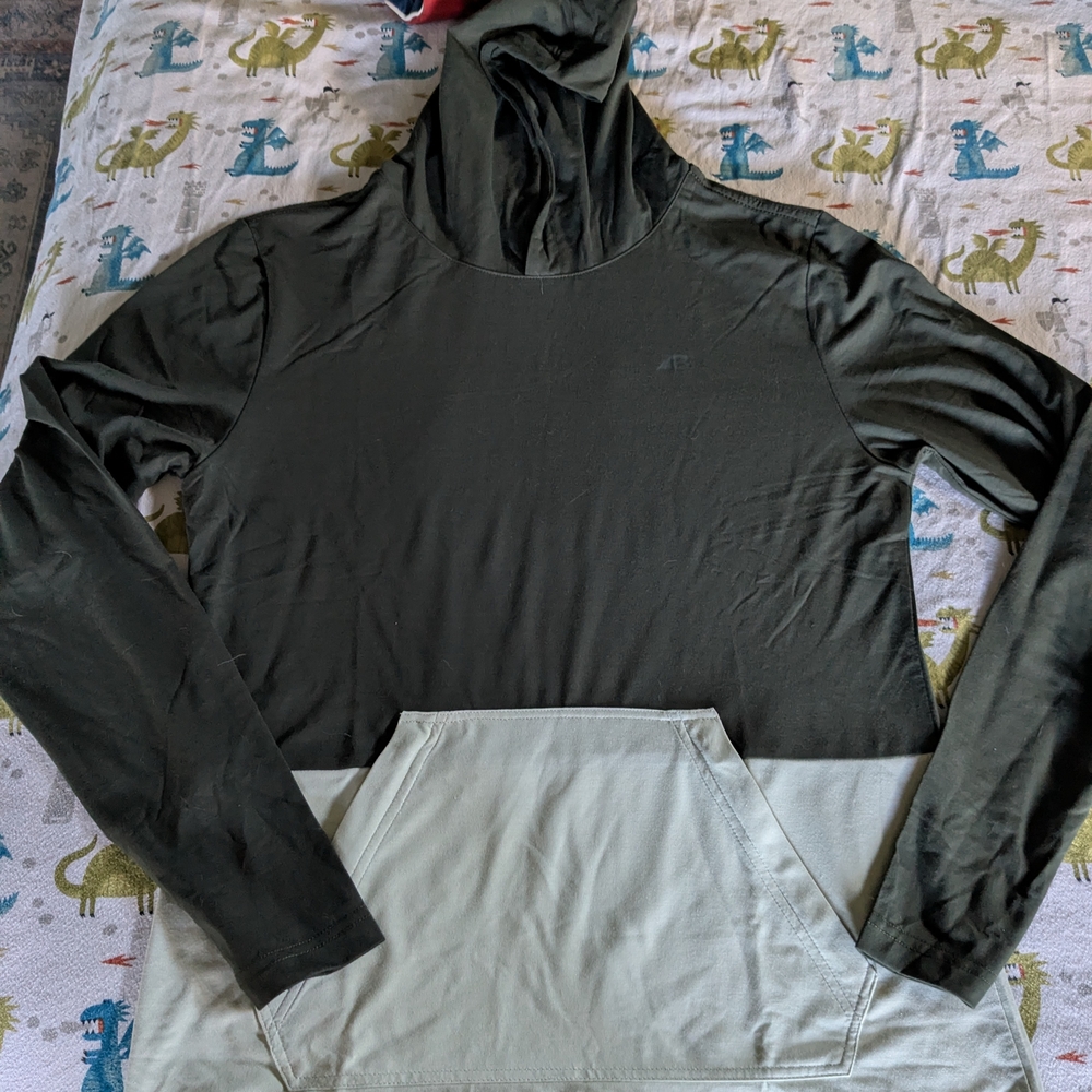 Women's Green and Gray Hoodie